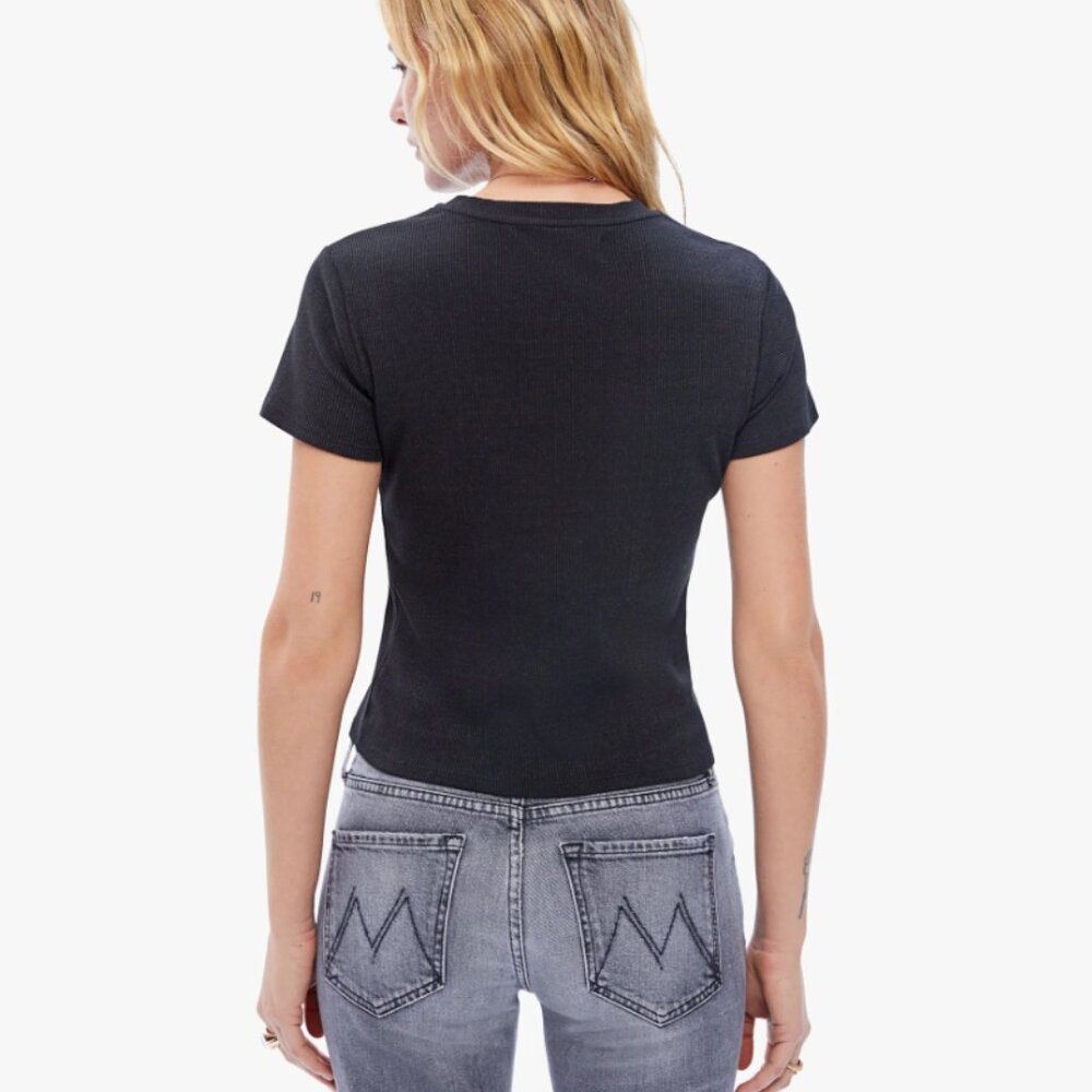 Abercrombie & Fitch | EUC Gray Short Sleeve Ribbed Crop Top Size Medium - Picture 2 of 7